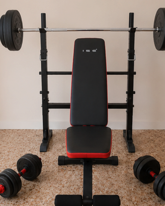 Set palestra completo ISE – Panca, Bilanciere, Pes