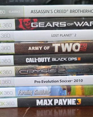 xbox 360 lotto di 9 giochi 
