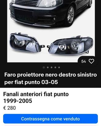 Fanali anteriori fiat punto 1.3 Multijet