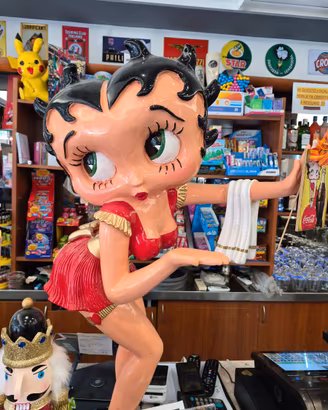 Statue Betty boop, cameriera coca cola, Goldr