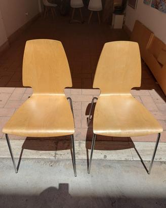 2 sedie Ikea Vilmar rovere 