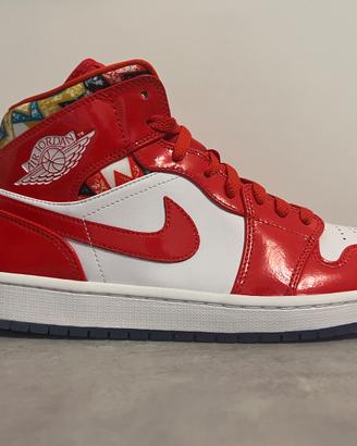 Nike Air Jordan 1 Mid SE “Barcelona Sweater” rosse
