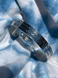 Bracciale in acciaio con scritta