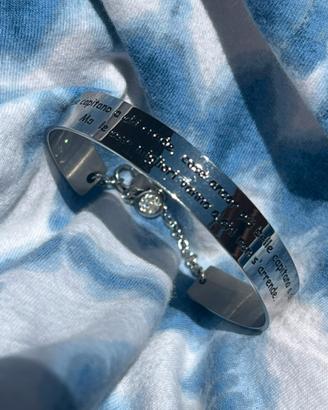 Bracciale in acciaio con scritta