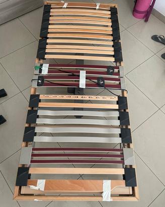letto singolo con rete meccanica 