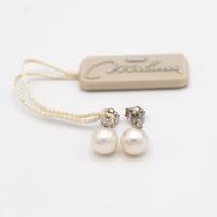 Orecchini Miluna perle gemelle diamanti E.305