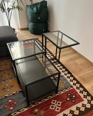 Set di tavolini da Caffè vetro/metallo - Ikea