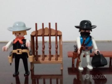 Playmobil western, sceriffo e bandito set storico 