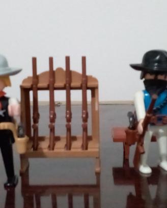 Playmobil western, sceriffo e bandito set storico 