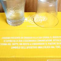 Crodino set 6 bicchieri vetro nuovi