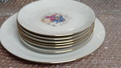 sei piattini dolce con piatto grande 