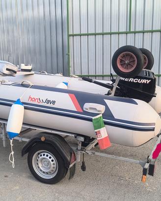 Gommone Honda Honwave + Mercury 15cv 4T + carrello