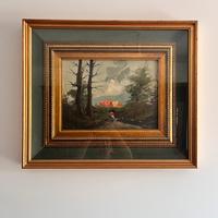 Quadro firmato Ugo Nappi – Paesaggio con figure
