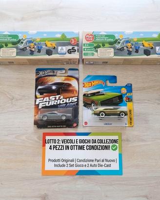 Lotto Veicoli Giochi Hot Wheels - 4 Pezzi Nuovi