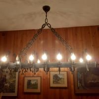 Lampadario ferro battuto
