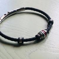 Bracciale in acciaio e caucciù