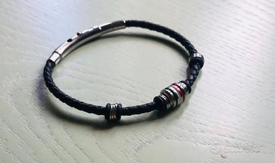 Bracciale in acciaio e caucciù