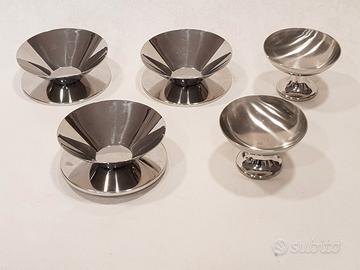 Alessi Porta dolci 3 + Coppette gelato 2, Vintage