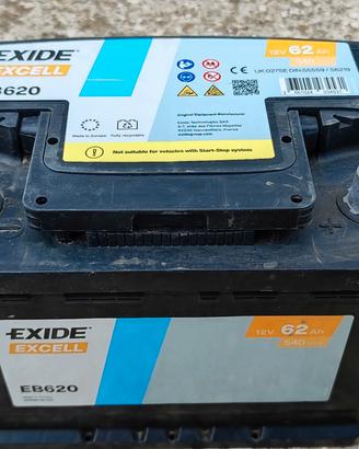 batteria auto usata 3 mesi 62 Ah  540 A