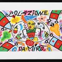 Bruno Donzelli - "Colazione da Mirò" - Litografia