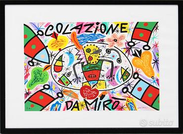 Bruno Donzelli - "Colazione da Mirò" - Litografia