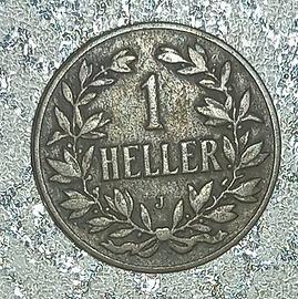 Est Africa Tedesca,1 heller 1908