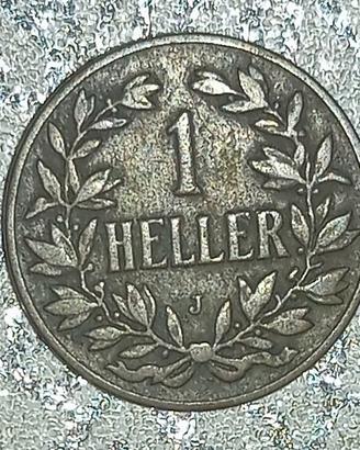 Est Africa Tedesca,1 heller 1908