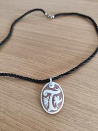 Collana con  cammeo e inserti in argento 925