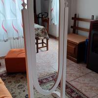 specchiera in legno bianca 
