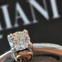 anello solitario Damiani oro bianco diamante 20ct