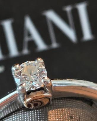 anello solitario Damiani oro bianco diamante 20ct