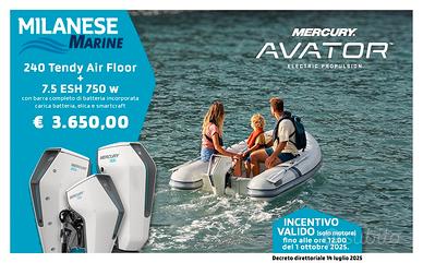 Tender Quicksilver con motore elettrico Avator 7,5