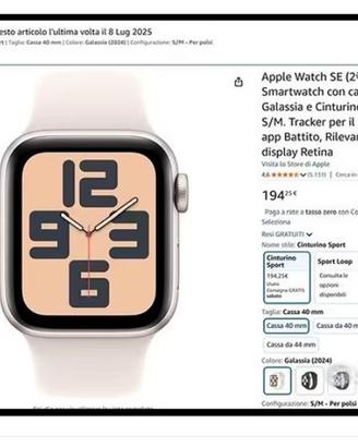 Apple Watch SE di seconda generazione