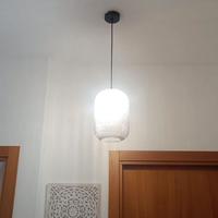 Sospensione in vetro grigio