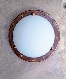 Plafoniera metallo e vetro