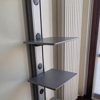 TOTEM porta TV in metallo, altezza colonna cm 170