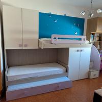 Struttura soppalco con tre letti