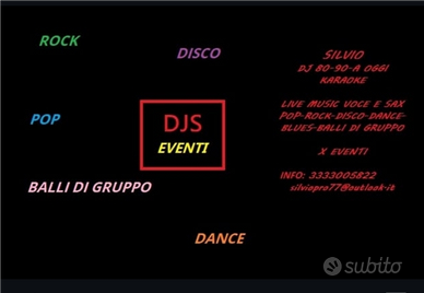 Dj karaoke cantante per eventi