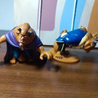 Due pupazzetti bestia di la bella la bestia Disney