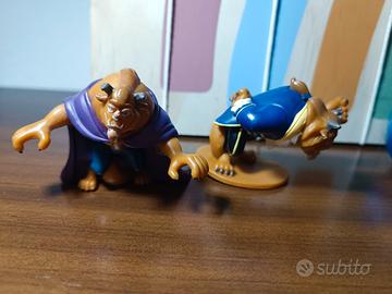 Due pupazzetti bestia di la bella la bestia Disney