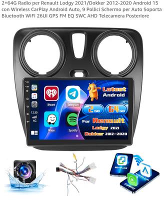 Radio Android 2+64GB per Renault Lodgy