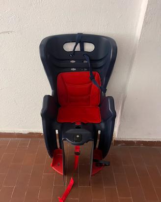 Seggiolino posteriore bici bambino con poggiapiedi
