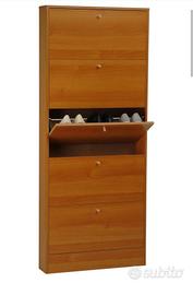 SCARPIERA 5 ANTE  MELAMINICO NOCE