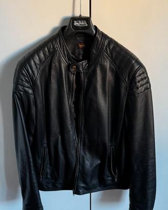 Giubbotto In Pelle Von Dutch Usato Nero TG XL