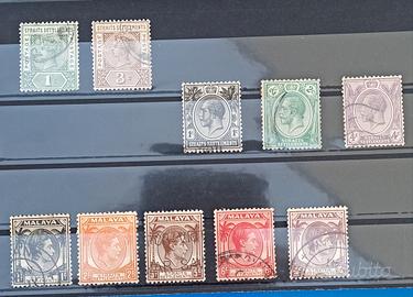 francobolli malaya del 1892 al 1941