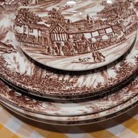 Set 6pz piatti vintage Swan Inn originale