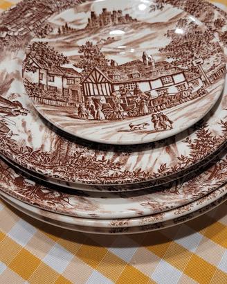 Set 6pz piatti vintage Swan Inn originale