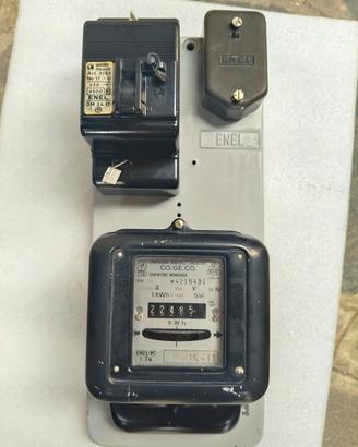 contatore elettrico monofase Enel Milano vintage 