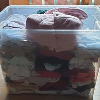 scatolone vestiti neonata 3/6 e 6/9 mesi autunno/i