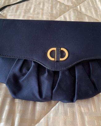 Pochette in tessuto blu